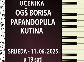 Završni koncert učenika OGŠ B. Papandopula Kutina – najava koncerta